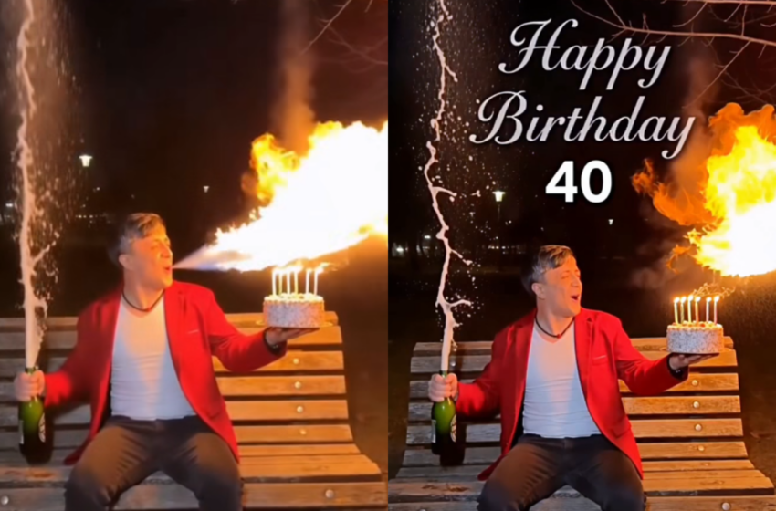  (VIDEO) Cu tort, șampanie și lumânări! Vlad Codreanu a marcat schimbarea prefixului la miez de noapte: „Welcome 40th!”