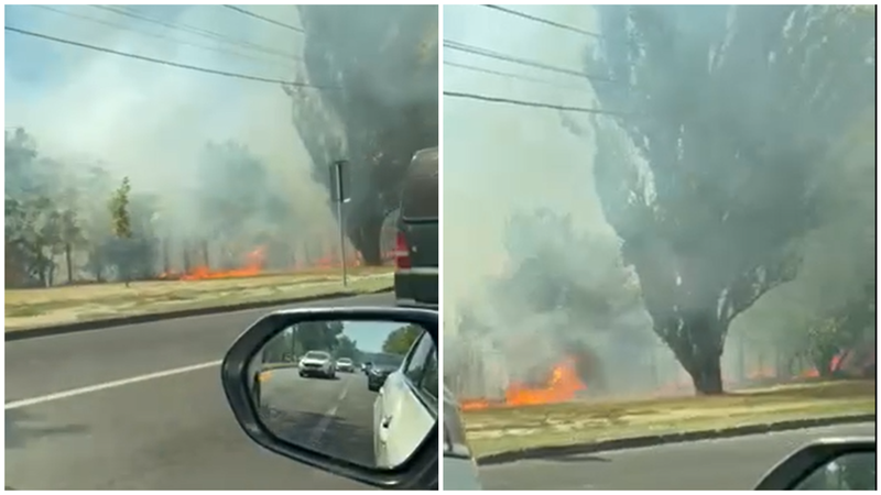  (VIDEO) „Arde foarte intens.” Incendiu de proporții pe str. Grenoble din capitală: Pompierii și Poliția, la fața locului