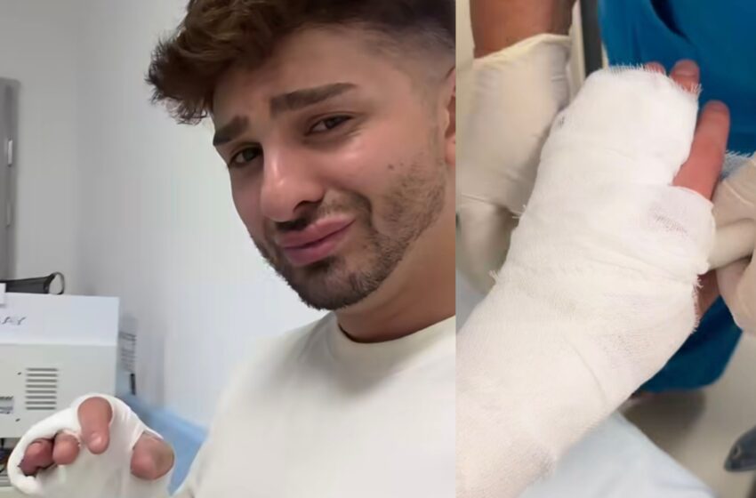  (VIDEO) Johy Davis, cu mâna în ghips după ce a fost agresat de un necunoscut într-un local din capitală: „Se vede că are probleme psihice”