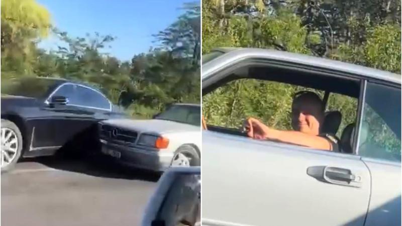  (VIDEO) Moment neașteptat după o coliziune! Cum a reacționat un conducător auto în urma unui accident spectaculos în capitală