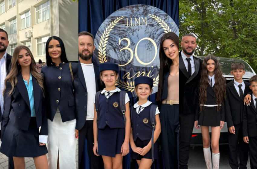  (FOTO/VIDEO) Cu flori, uniformă și zâmbete largi! Vedetele din Moldova, mândre alături de copiii lor în prima zi a noului an școlar