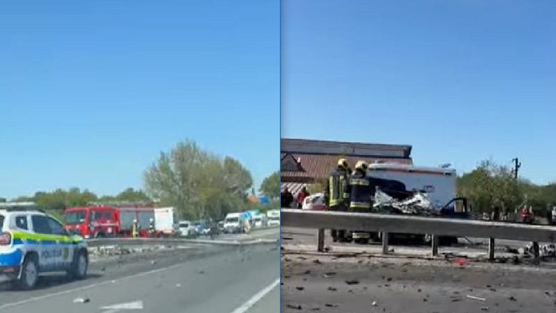  (VIDEO) Accident teribil la Măgdăcești: Poliția, pompierii și medicii au intervenit la fața locului. Un BMW, distrus în urma impactului