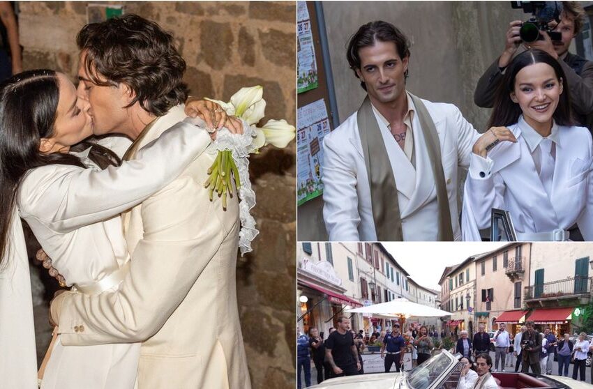 (FOTO/VIDEO) Dove Cameron și Damiano David s-au căsătorit în Toscana, într-o ceremonie ca desprinsă din filmele italiene de altădată. Mireasa a renunțat la rochia clasică
