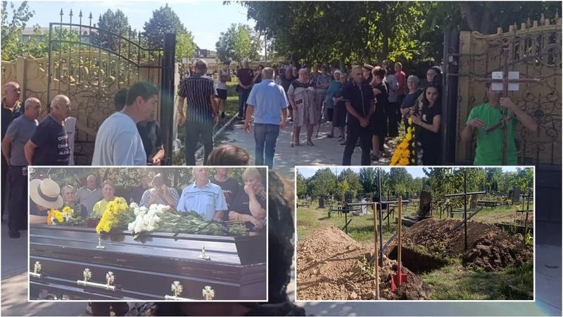  (FOTO) Bărbatul care și-ar fi omorât soția, apoi s-a sinucis, a fost înmormântat astăzi, la Măgdăcești