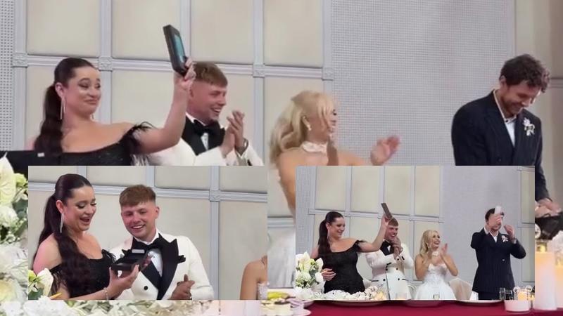  (VIDEO) Colacii nașilor, varianta de lux: Daniela Cheltuitor și soțul său au primit la masa mare iPhone 17 de la fini