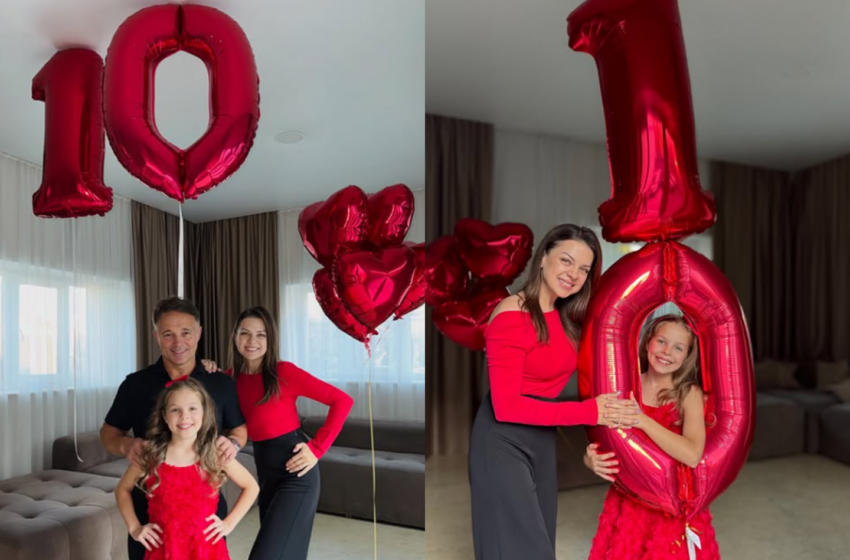  (FOTO/VIDEO) Malvina, fiica Marinei și a lui Teodor Cârnaț, a împlinit 10 ani! Mesajul emoționant transmis de mama sa: „Te iubim infinit!”