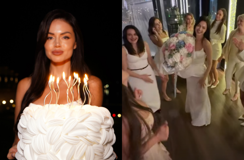  (FOTO/VIDEO) „Mă simt o adevărată mireasă”: Rochie albă, flori-surpriză și o petrecere de poveste alături de cei dragi pentru Ella Chistol