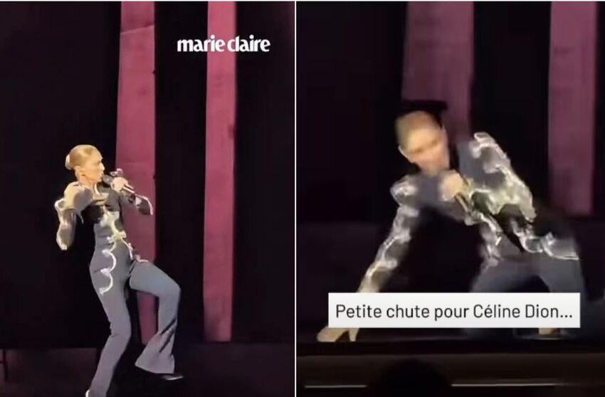  (VIDEO) Celine Dion a căzut pe scenă și a uitat versurile unei piese, în timpul unui concert la Paris. Momentele surprinse de fani