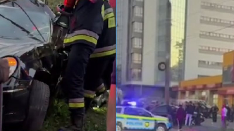  (VIDEO) Șoferul unui Mercedes, descarcerat dintre fiare, după ce s-a izbit într-un pilon: Bărbatul a ieșit de pe carosabil în timp ce evita impactul cu alte două mașini