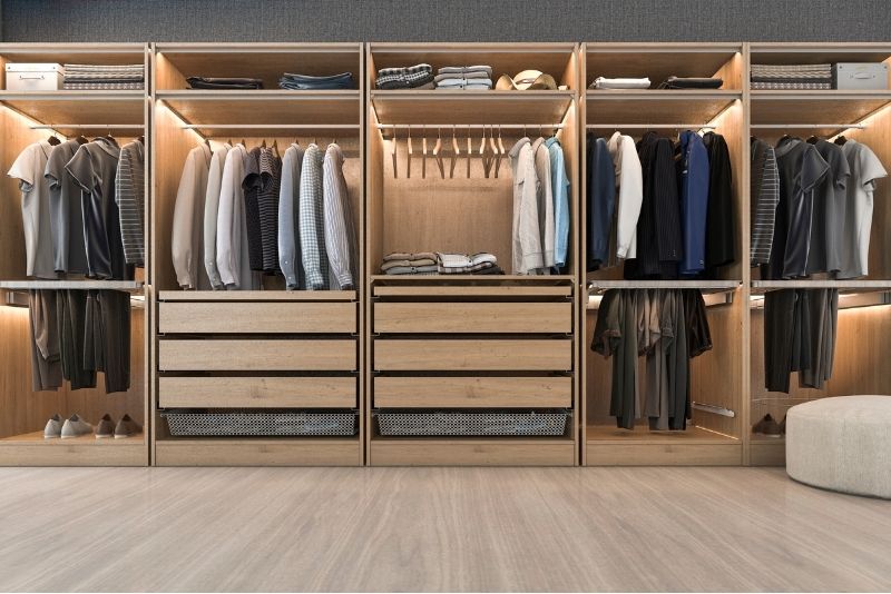 hdb master bedroom with walk in wardrobe