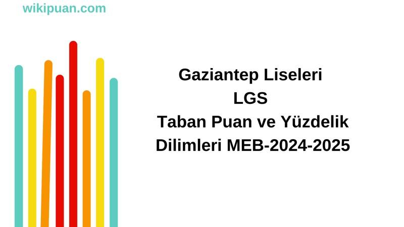 Gaziantep Liseleri LGS Taban Puan ve Yüzdelik Dilimleri MEB-2025