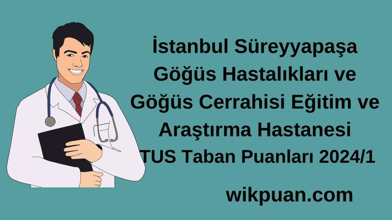 2024/1 TUS | İstanbul Süreyyapaşa Göğüs Hastalıkları ve Göğüs Cerrahisi Eğitim ve Araştırma Hastanesi TUS Taban Puanları