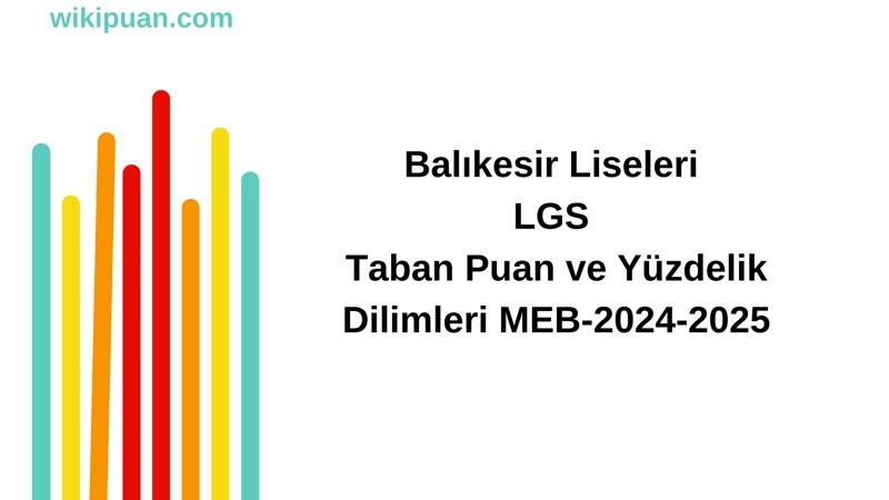 Balıkesir Liseleri LGS Taban Puan ve Yüzdelik Dilimleri MEB-2025
