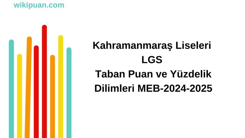 Kahramanmaraş Liseleri LGS Taban Puan ve Yüzdelik Dilimleri MEB-2025