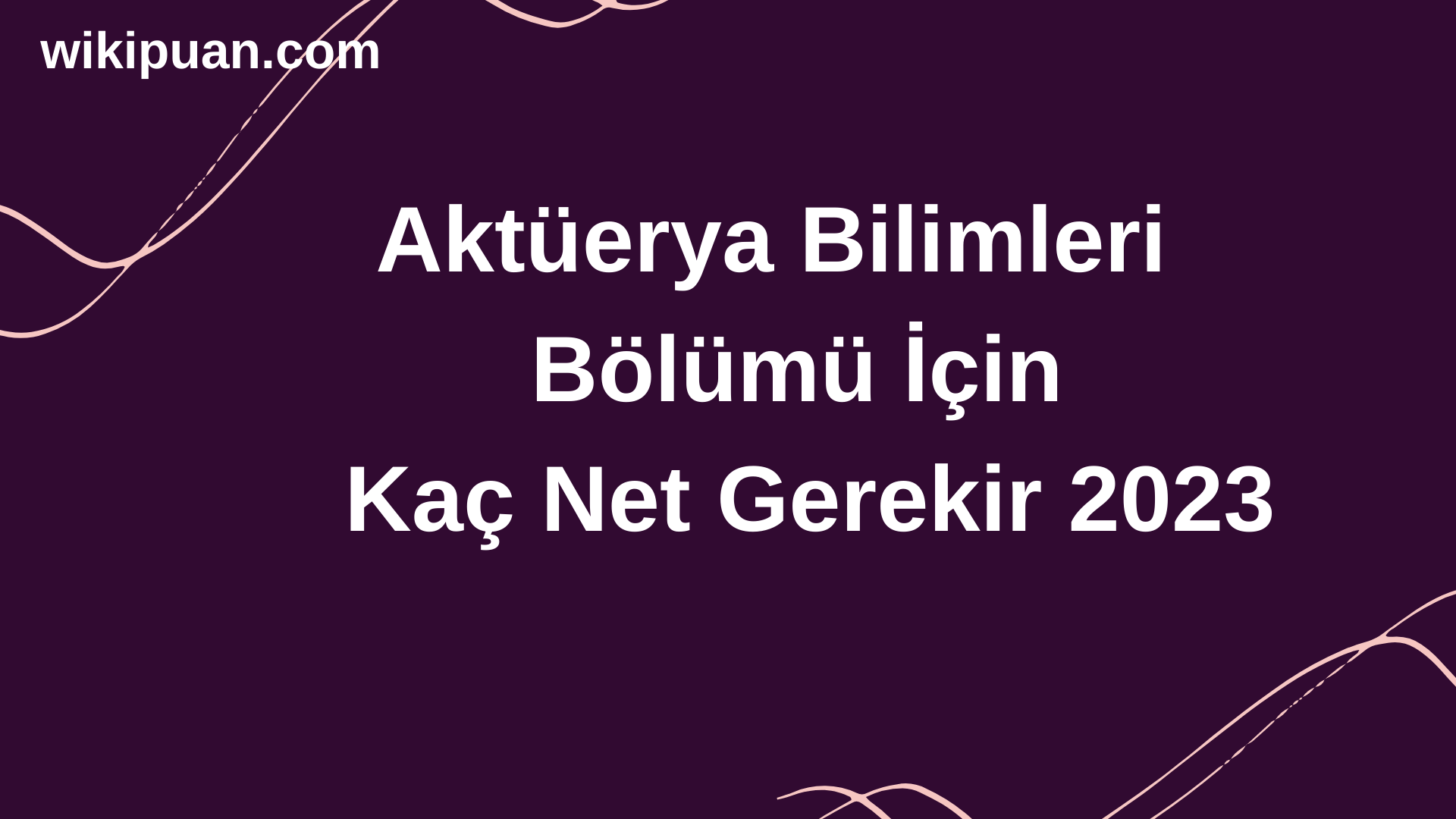 Aktüerya Bilimleri Bölümü İçin Kaç Net Gerekir 2023