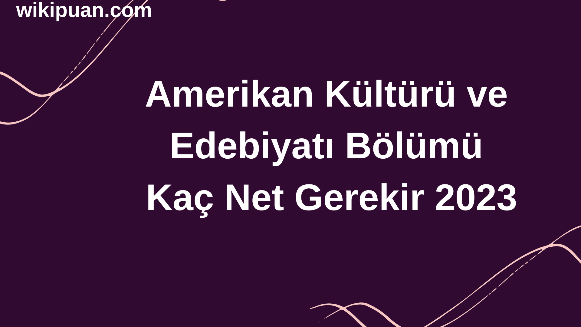Amerikan Kültürü ve Edebiyatı Bölümü İçin Kaç Net Gerekir 2023