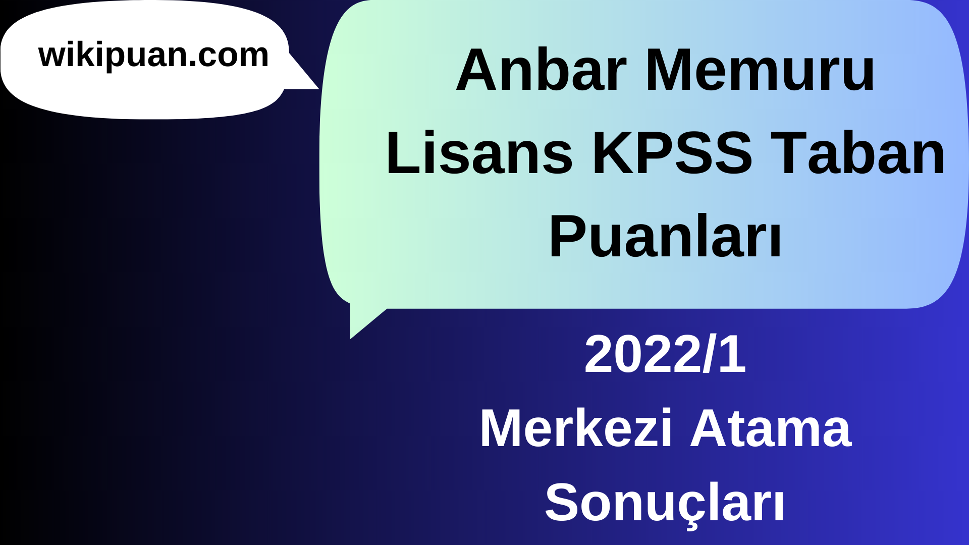 Anbar Memuru Lisans KPSS Atama Taban Puanları 2022/1
