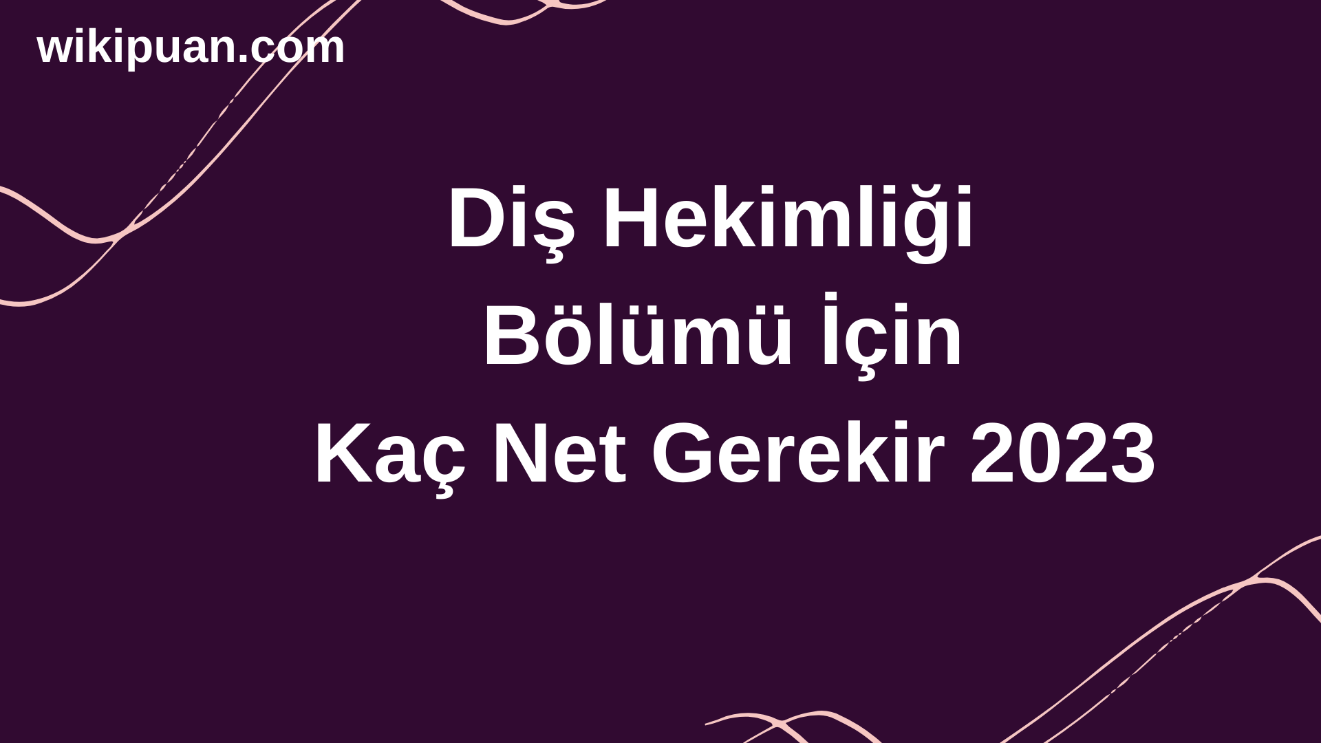 Diş Hekimliği Bölümü İçin Kaç Net Gerekir 2023