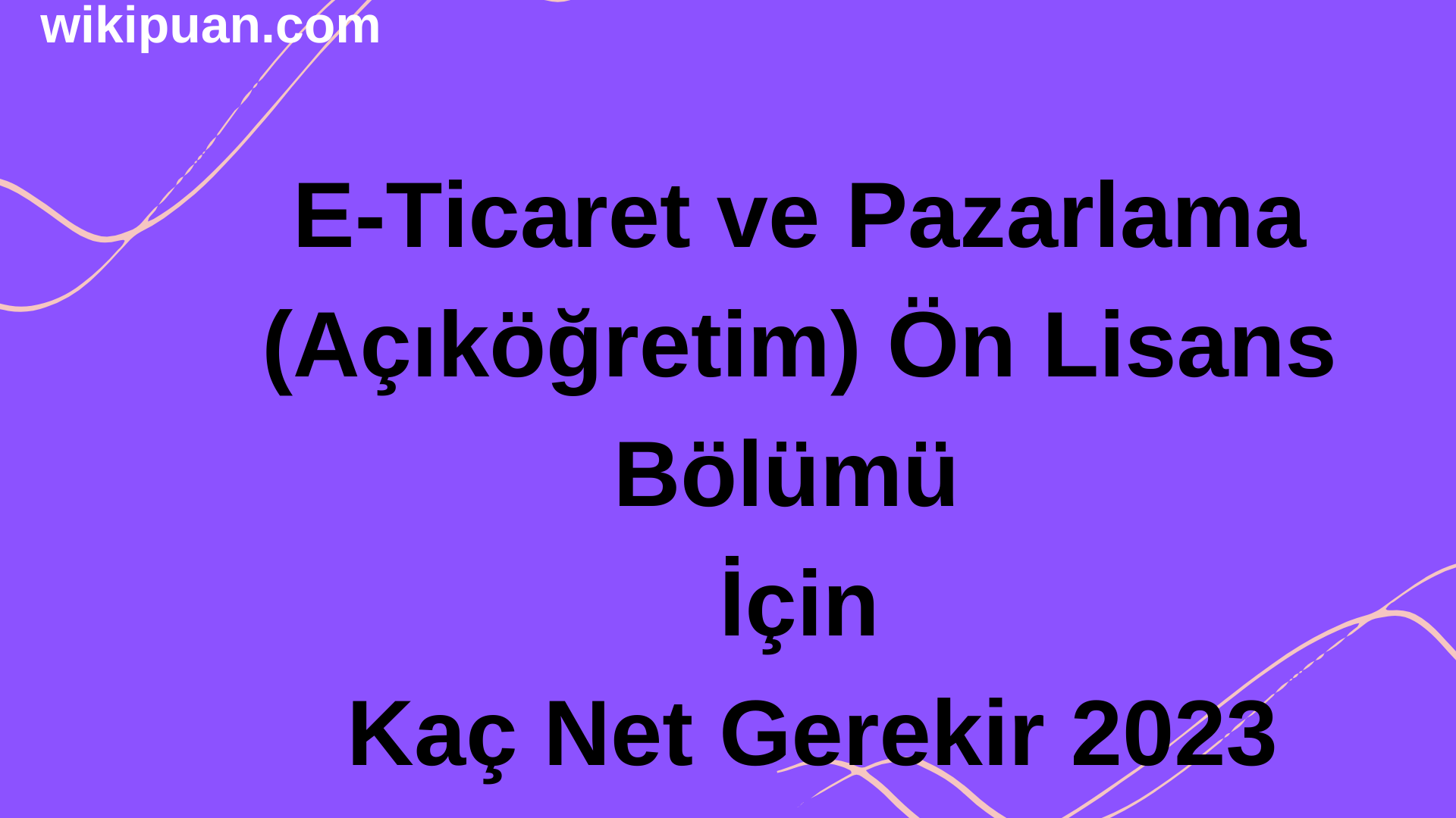 E-Ticaret ve Pazarlama (Açıköğretim) Bölümü İçin Kaç Net Gerekir 2023