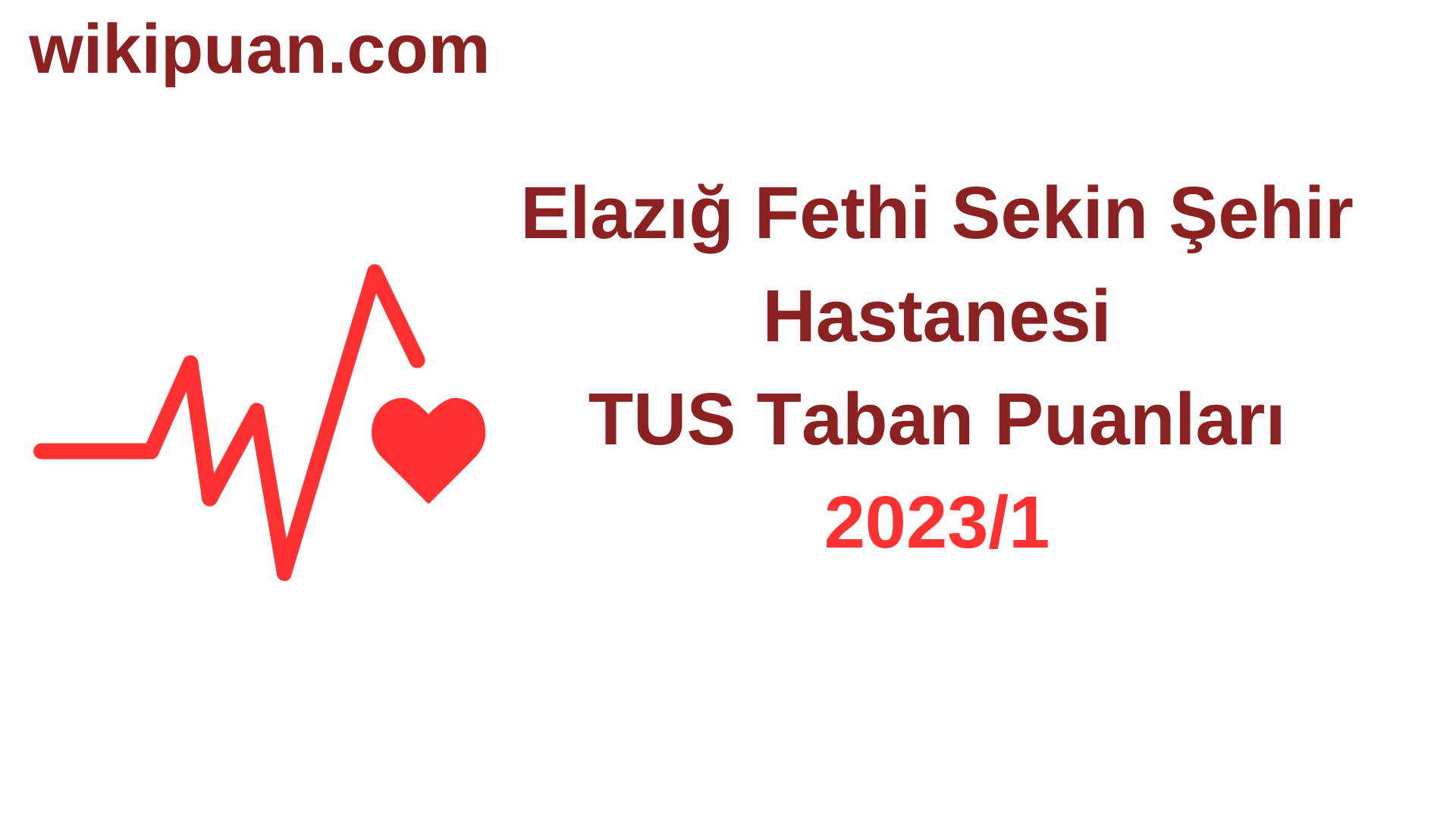 TUS 2023-1. Dönem Elazığ Fethi Sekin Şehir Hastanesi Taban Puanları