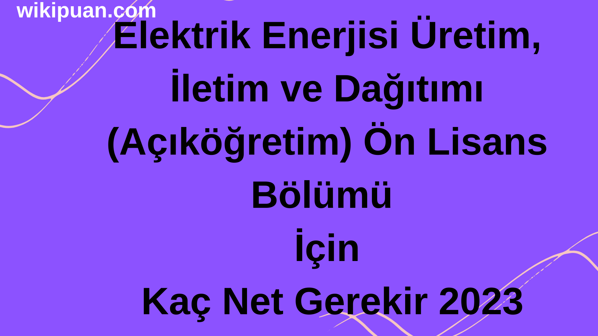 Elektrik Enerjisi Üretim, İletim ve Dağıtımı (Açıköğretim)