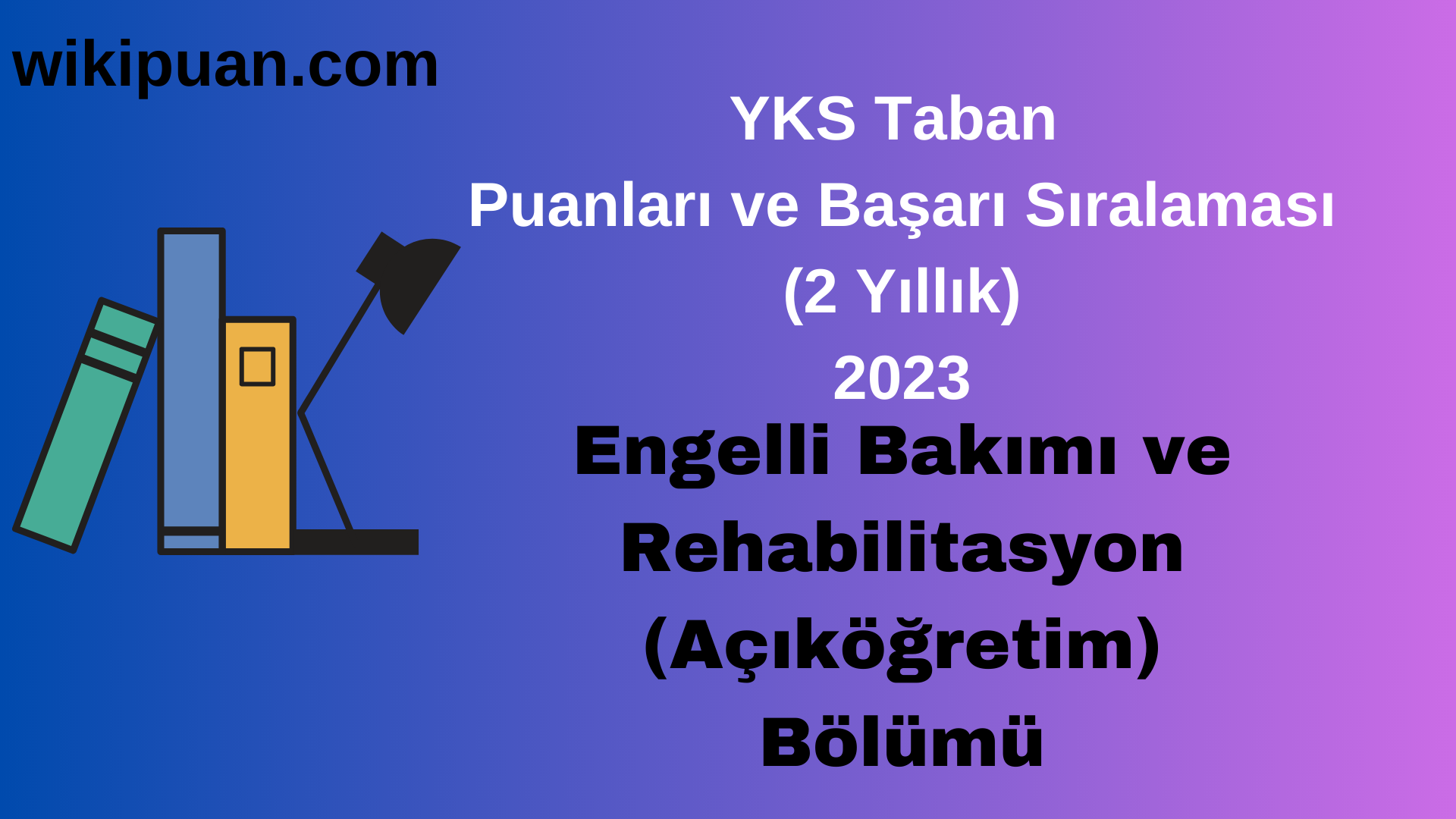 Engelli Bakımı ve Rehabilitasyon (Açıköğretim) Bölümü 2023 Taban Puan & Taban Başarı Sırası