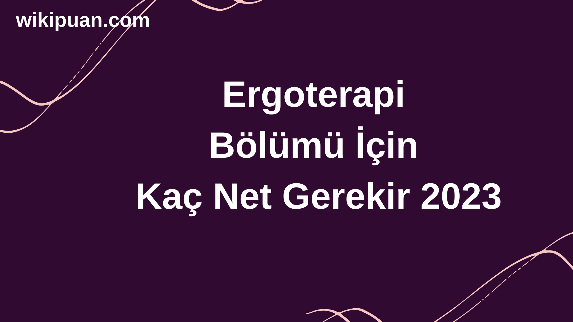 Ergoterapi Bölümü İçin Kaç Net Gerekir 2023