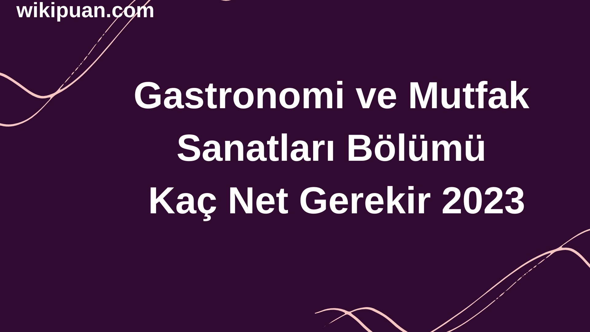 Gastronomi ve Mutfak Sanatları Bölümü İçin Kaç Net Gerekir 2023