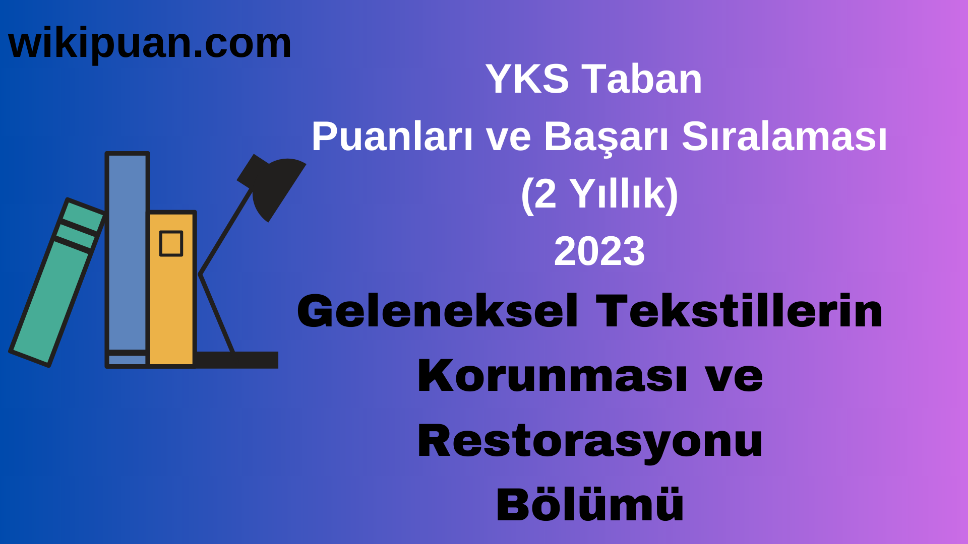 Geleneksel Tekstillerin Korunması ve Restorasyonu  Bölümü 2023 Taban Puan & Taban Başarı Sırası