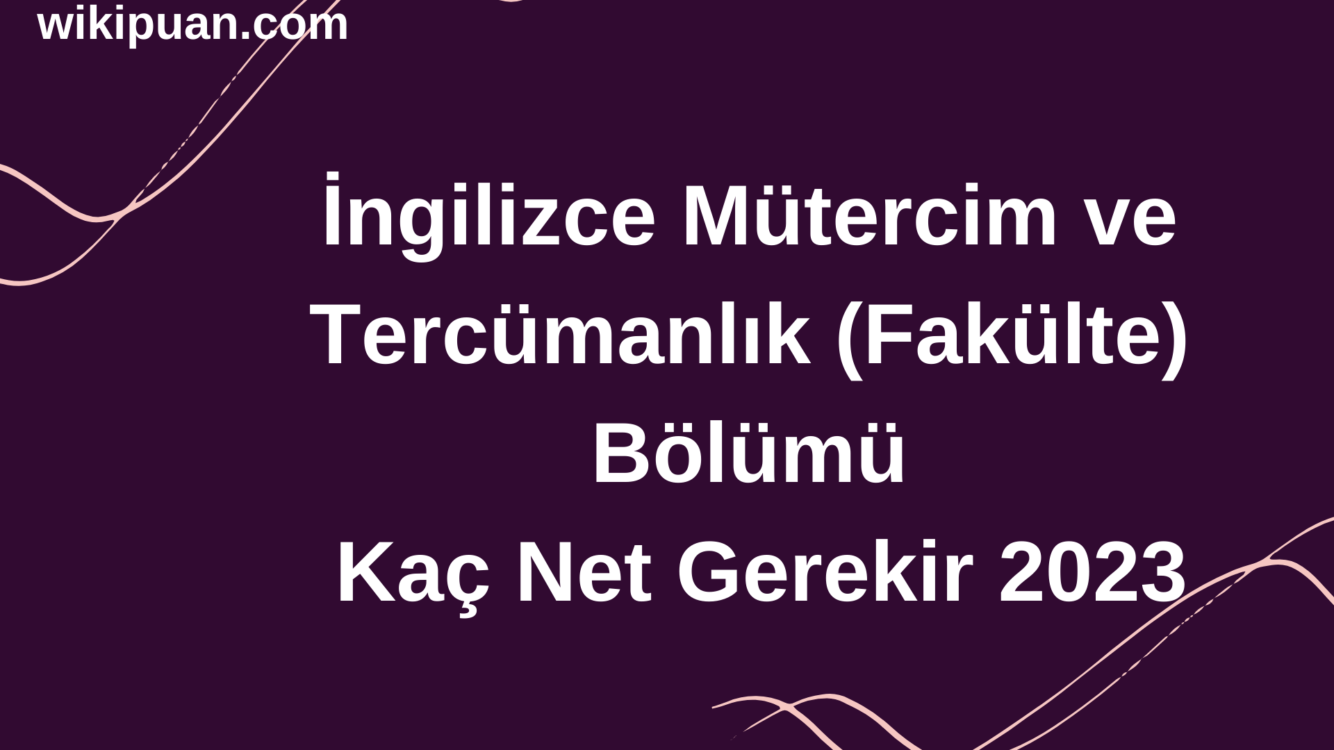 İngilizce Mütercim ve Tercümanlık (Fakülte) Bölümü İçin Kaç Net Gerekir 2023