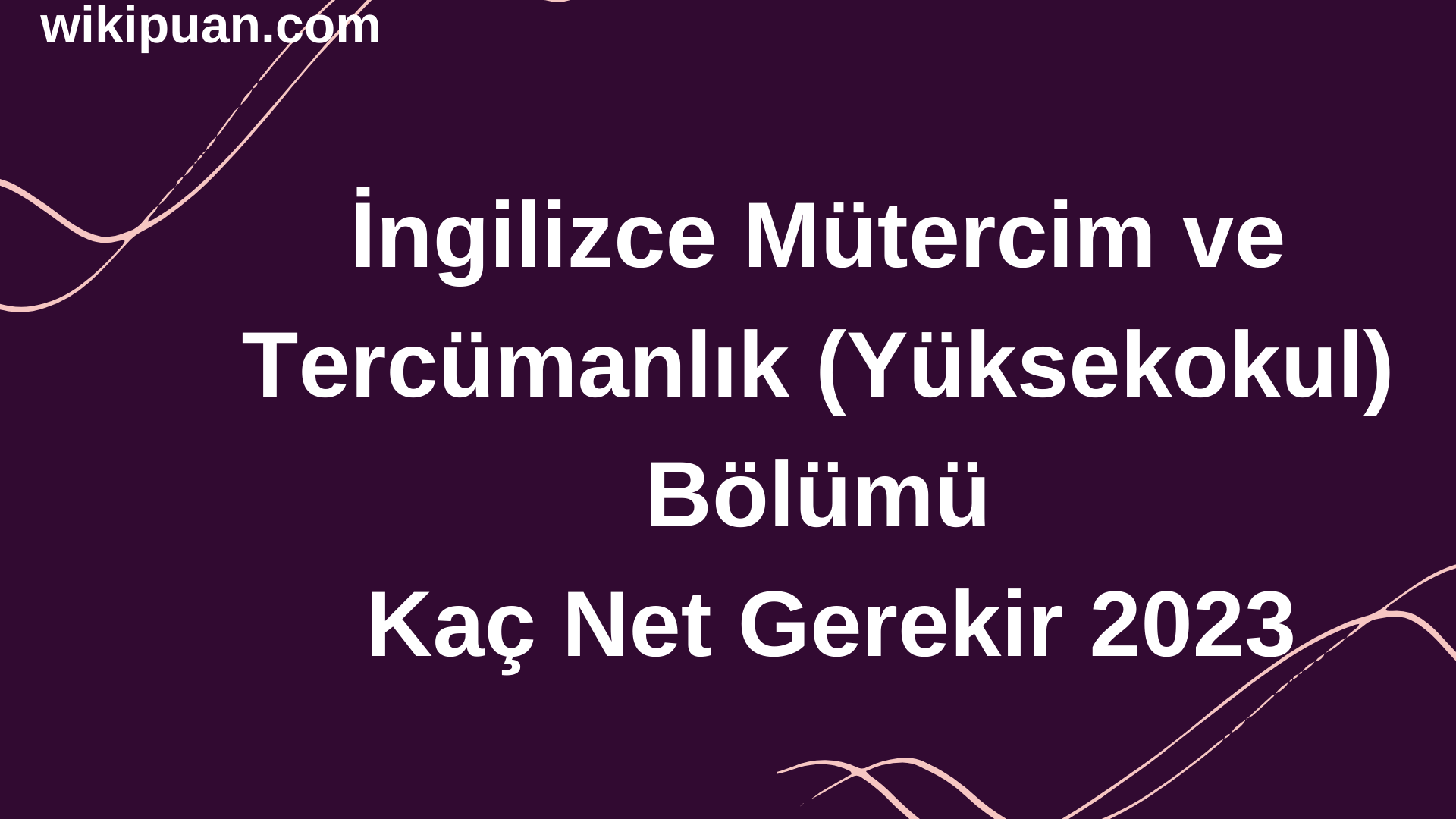 İngilizce Mütercim ve Tercümanlık (Yüksekokul) Bölümü İçin Kaç Net Gerekir 2023