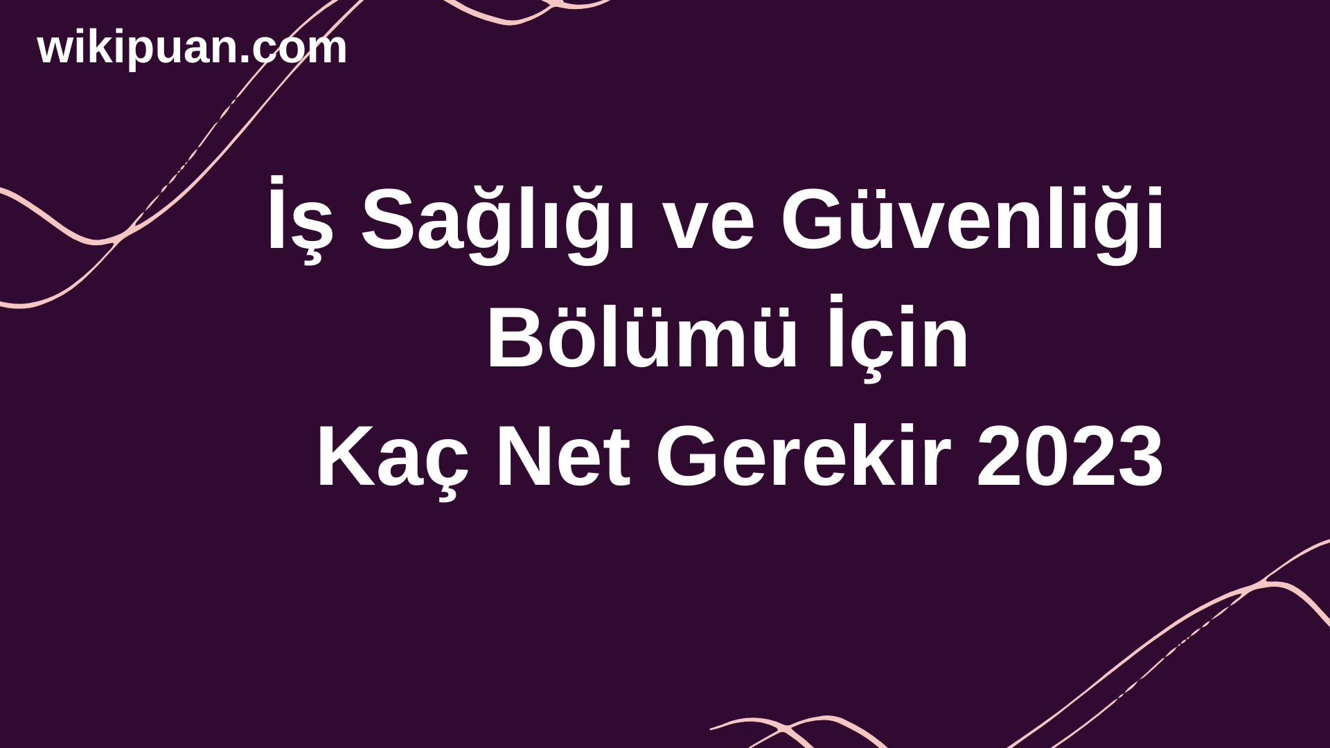 İş Sağlığı ve Güvenliği Bölümü İçin Kaç Net Gerekir 2023