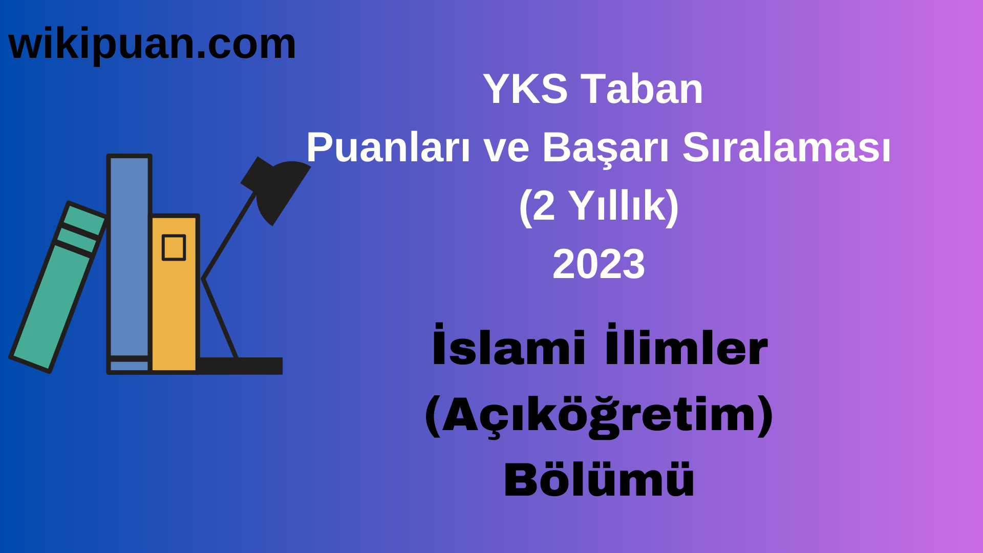 İslami İlimler (Açıköğretim) Bölümü 2023 Taban Puan & Taban Başarı Sırası