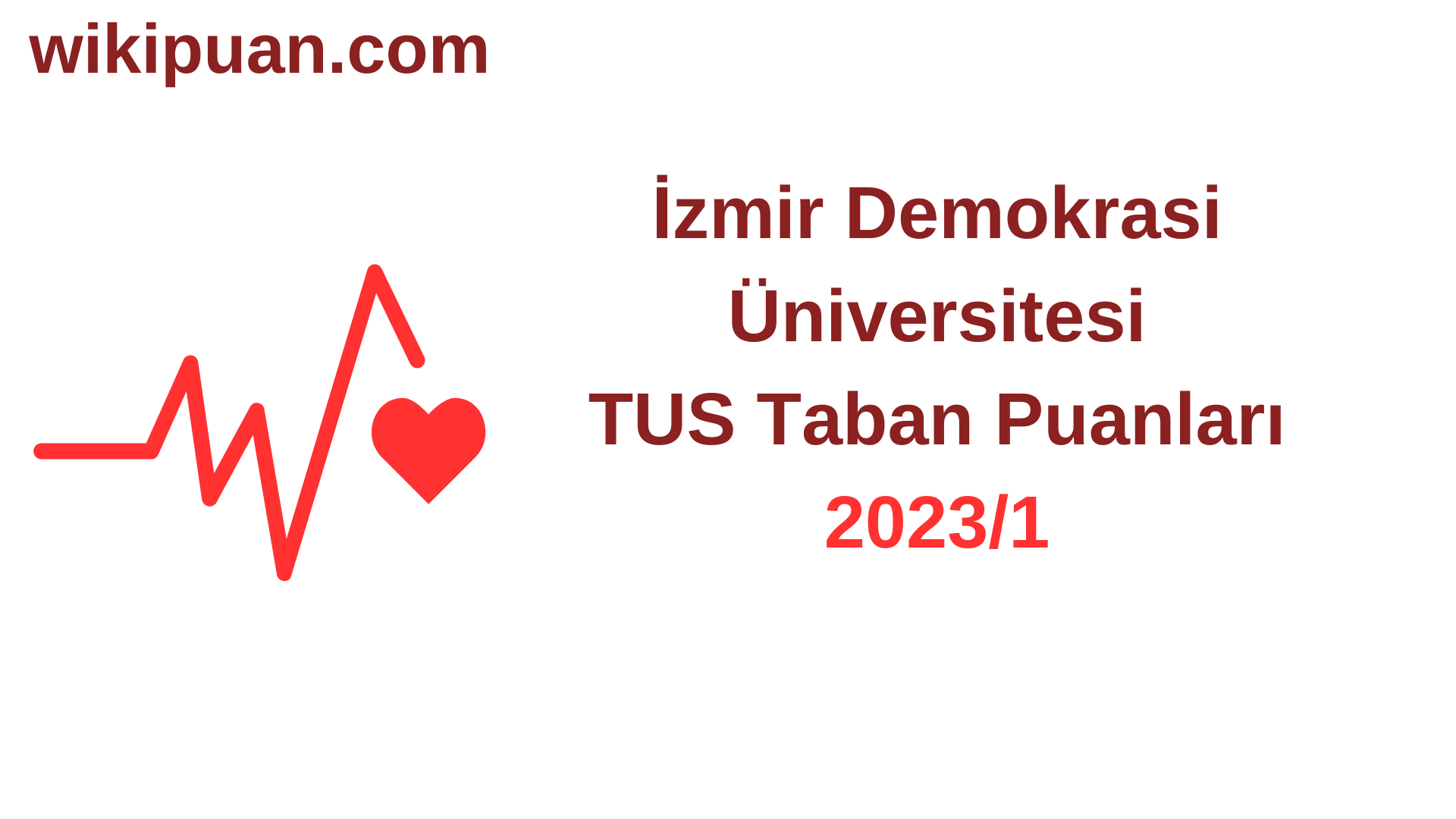 TUS 2023-1. Dönem İzmir Demokrasi Üniversitesi Taban Puanları