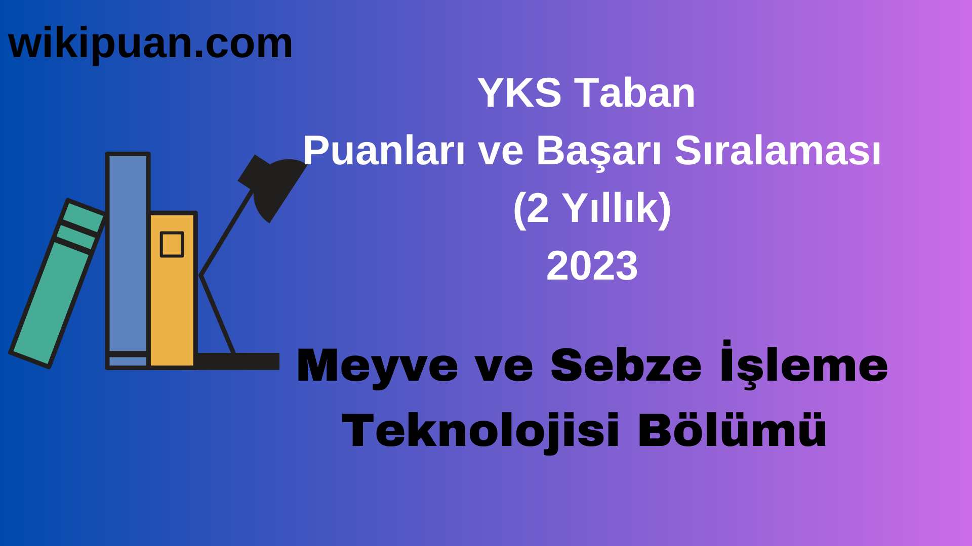 Meyve ve Sebze İşleme Teknolojisi Bölümü 2023 Taban Puan & Taban Başarı Sırası