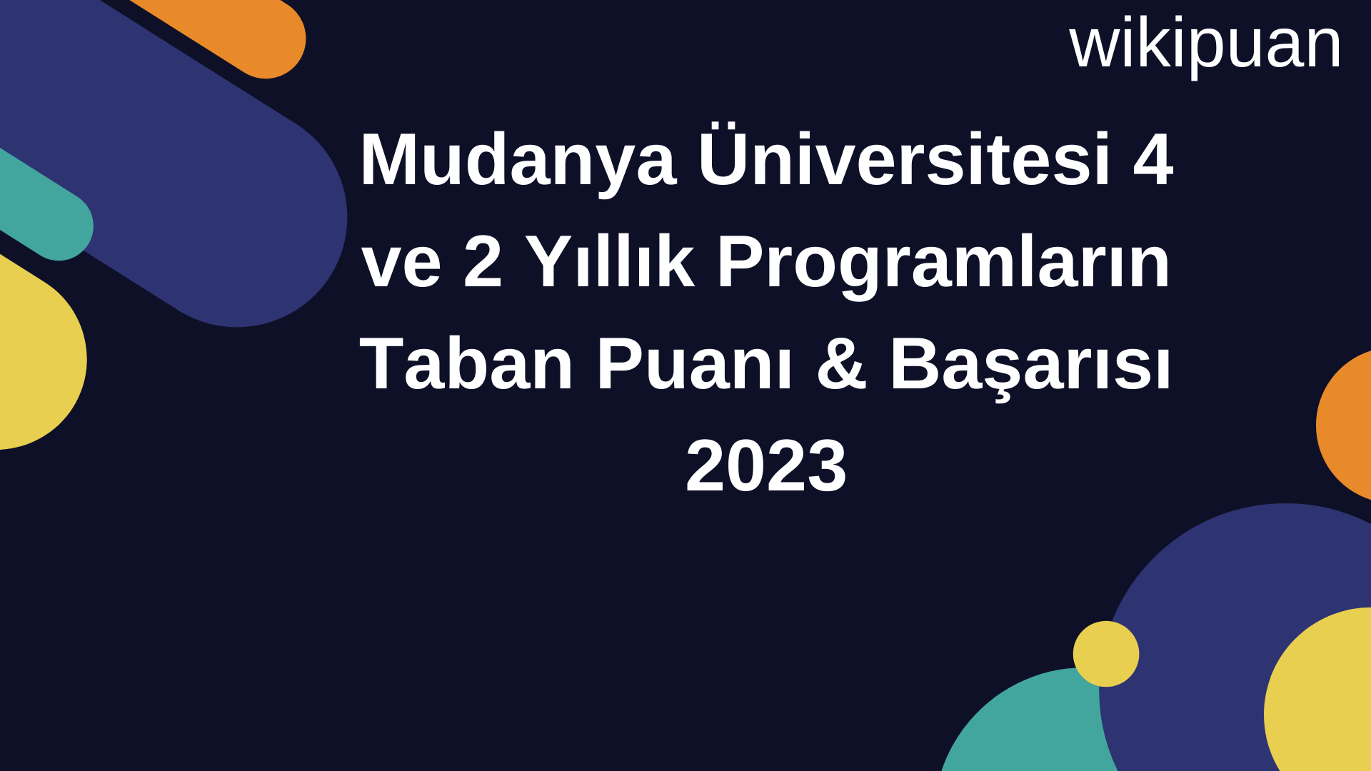 Mudanya Üniversitesi 4 ve 2 Yıllık Programların Taban Puanı & Taban Başarı Sırası 2023