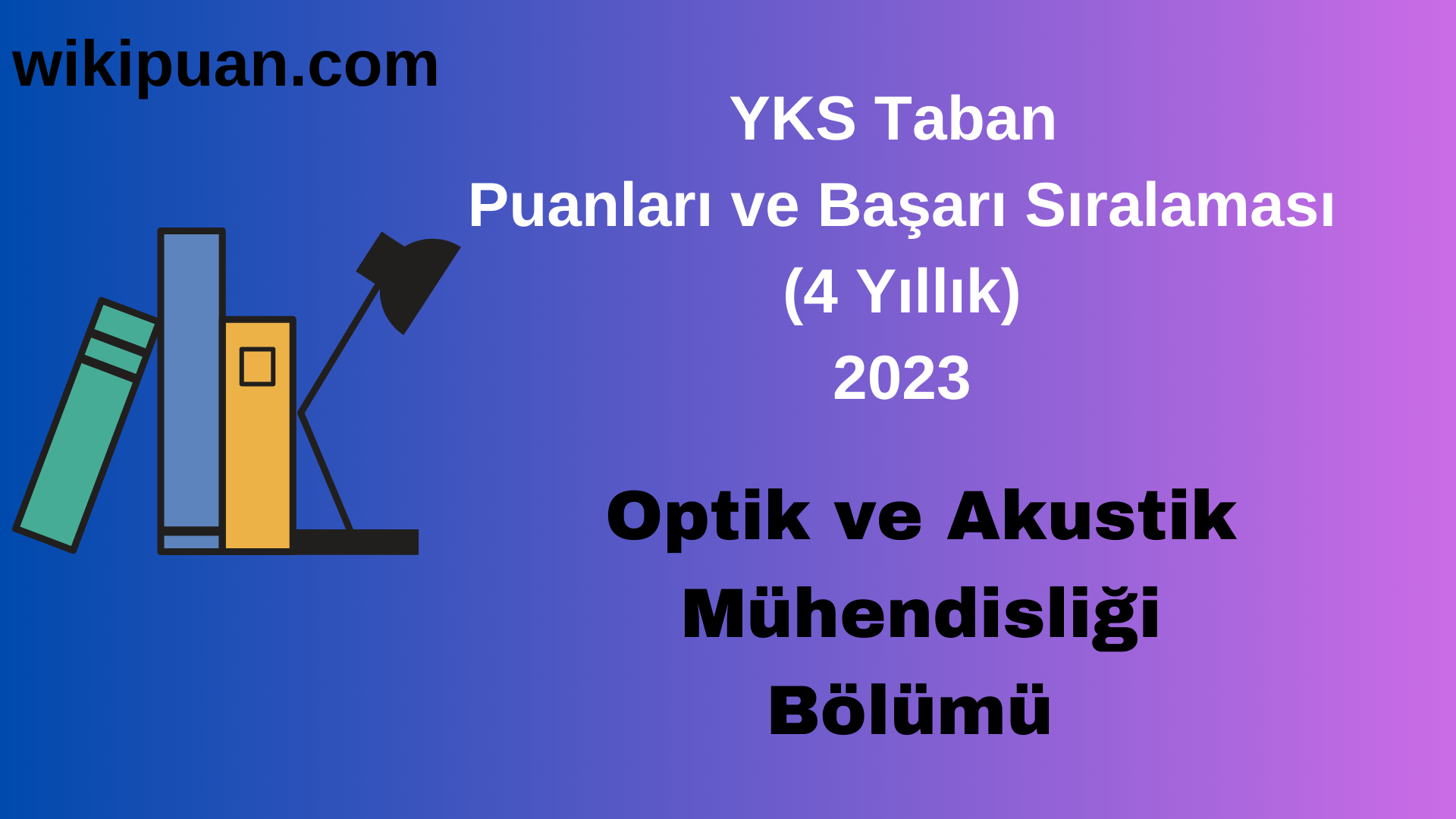 Optik ve Akustik Mühendisliği  Bölümü 2023 Taban Puan & Taban Başarı Sırası