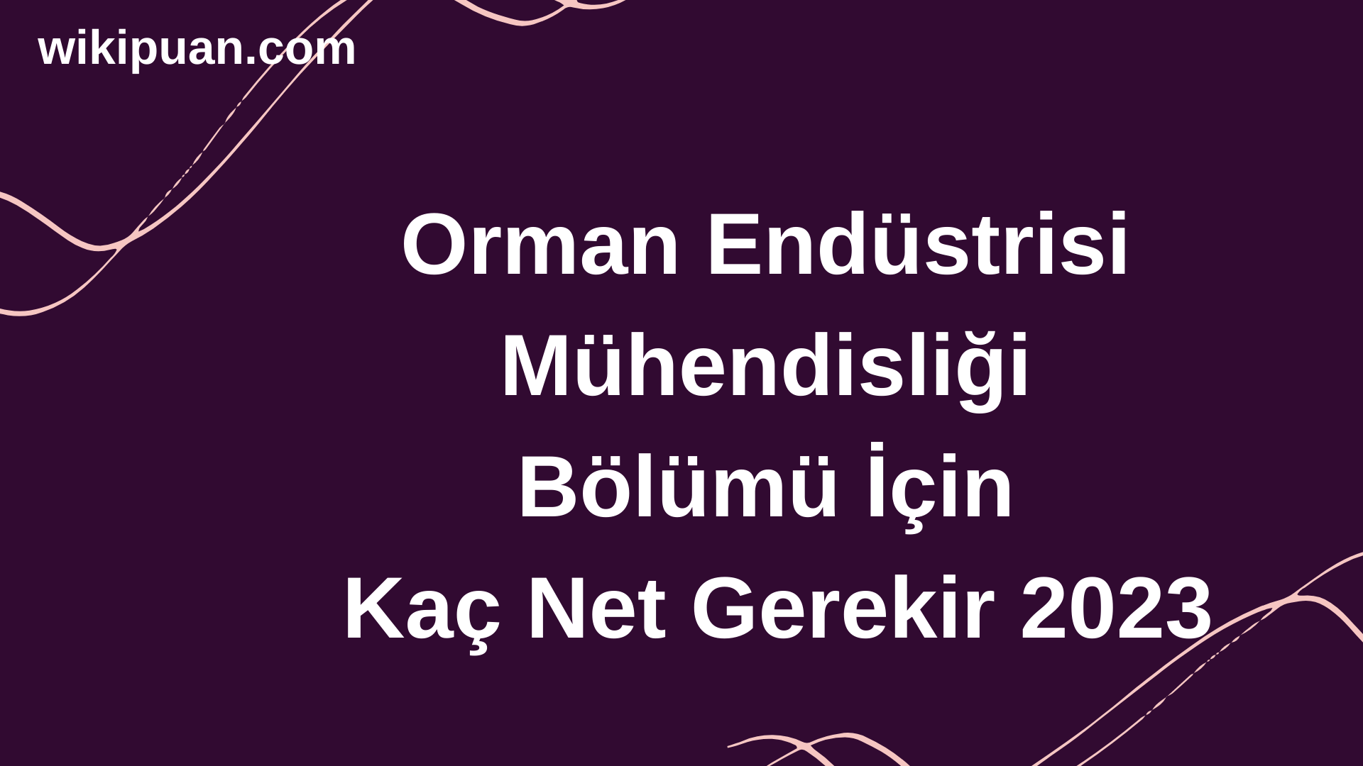 Orman Endüstrisi Mühendisliği Bölümü İçin Kaç Net Gerekir 2023