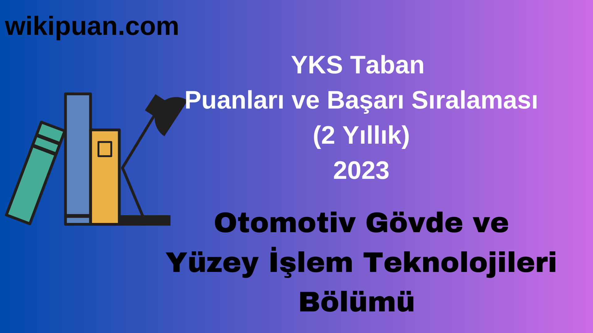 Otomotiv Gövde ve Yüzey İşlem Teknolojileri Bölümü 2023 Taban Puan & Taban Başarı Sırası
