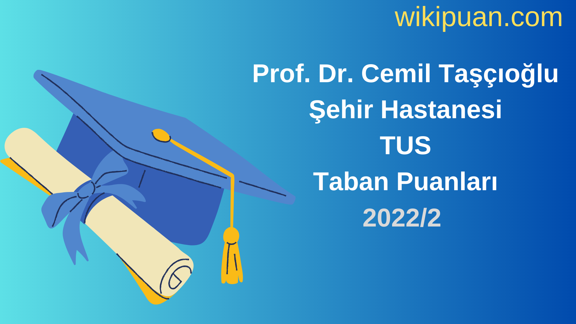Prof. Dr. Cemil Taşçıoğlu Şehir Hastanesi TUS Taban Puanları 2022 2.Dönem Verileri