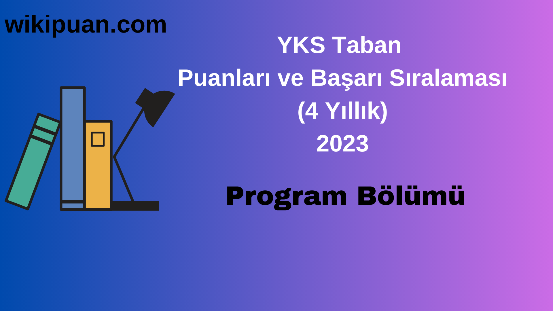 Program Bölümü 2023 Taban Puan & Taban Başarı Sırası