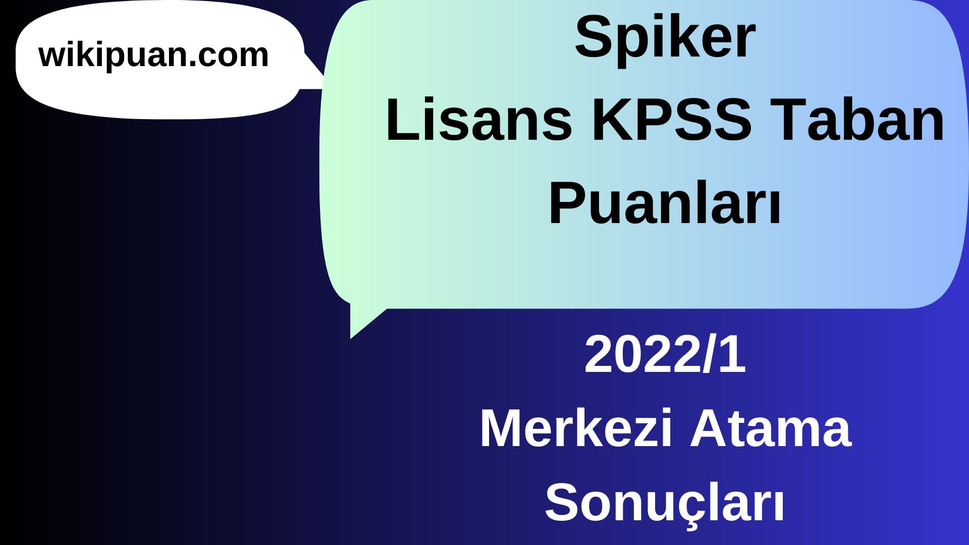 Spiker Lisans KPSS Atama Taban Puanları 2022/1