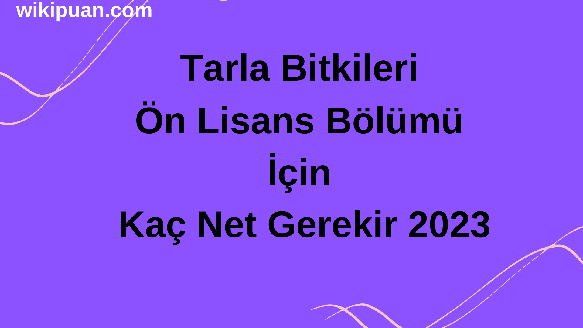 Tarla Bitkileri Ön Lisans Bölümü İçin Kaç Net Gerekir 2023