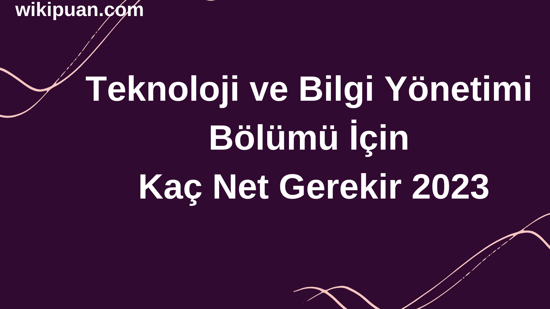 Teknoloji ve Bilgi Yönetimi Bölümü İçin Kaç Net Gerekir 2023