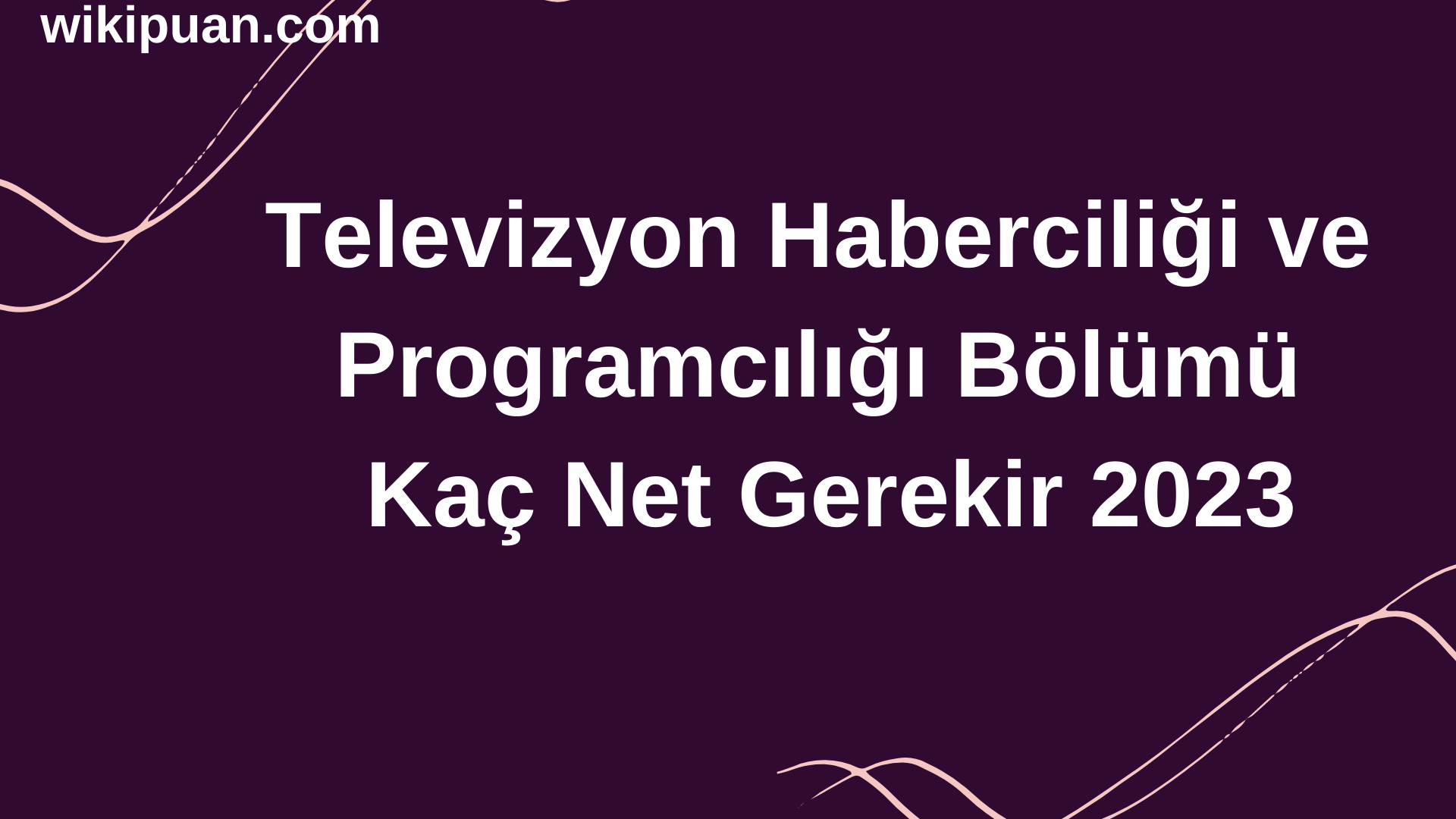 Televizyon Haberciliği ve Programcılığı Bölümü İçin Kaç Net Gerekir 2023