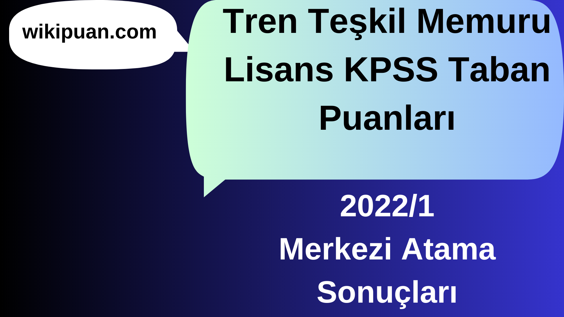 Tren Teşkil Memuru Lisans KPSS Atama Taban Puanları 2022/1