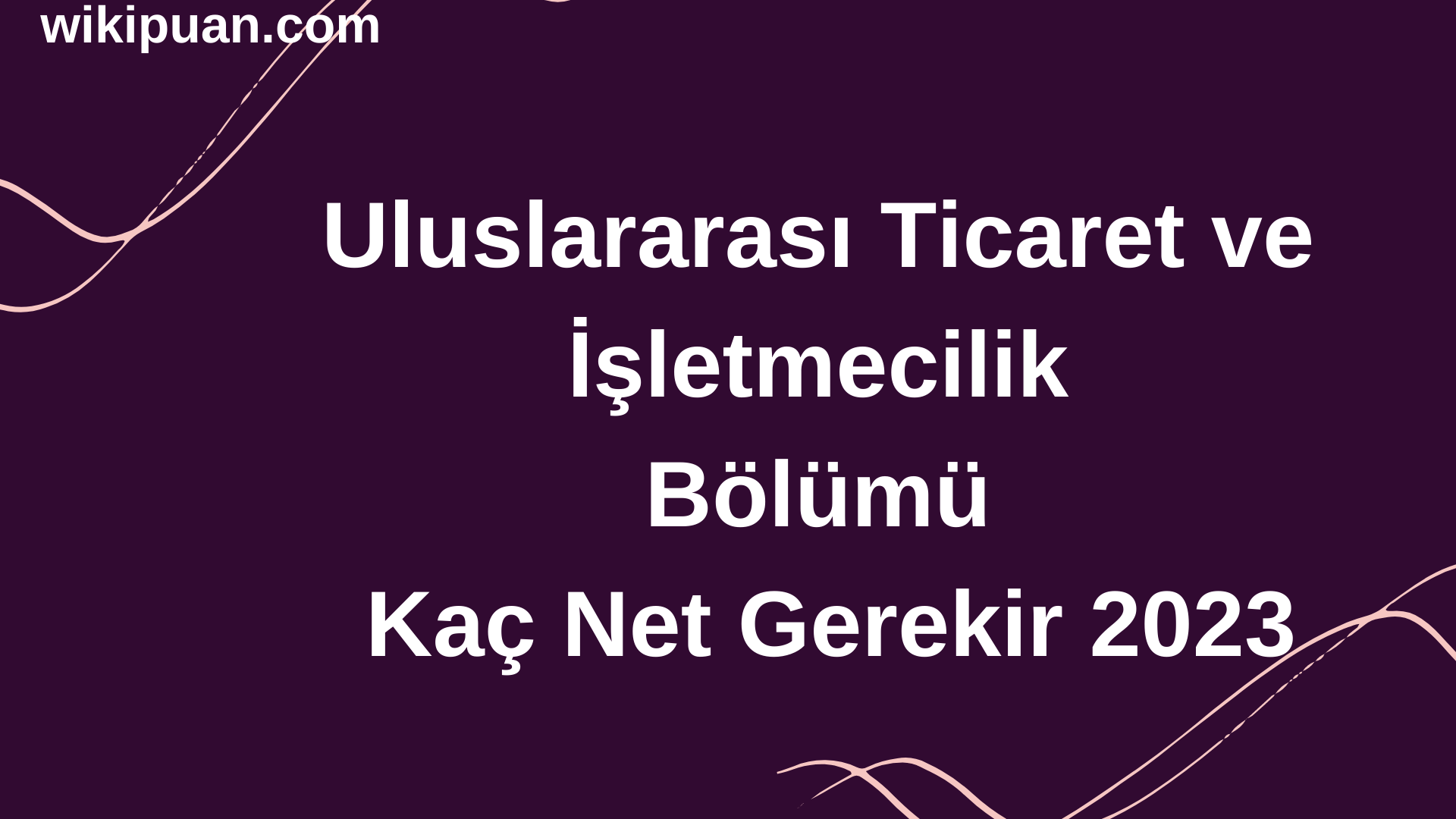 Uluslararası Ticaret ve İşletmecilik Bölümü İçin Kaç Net Gerekir 2023