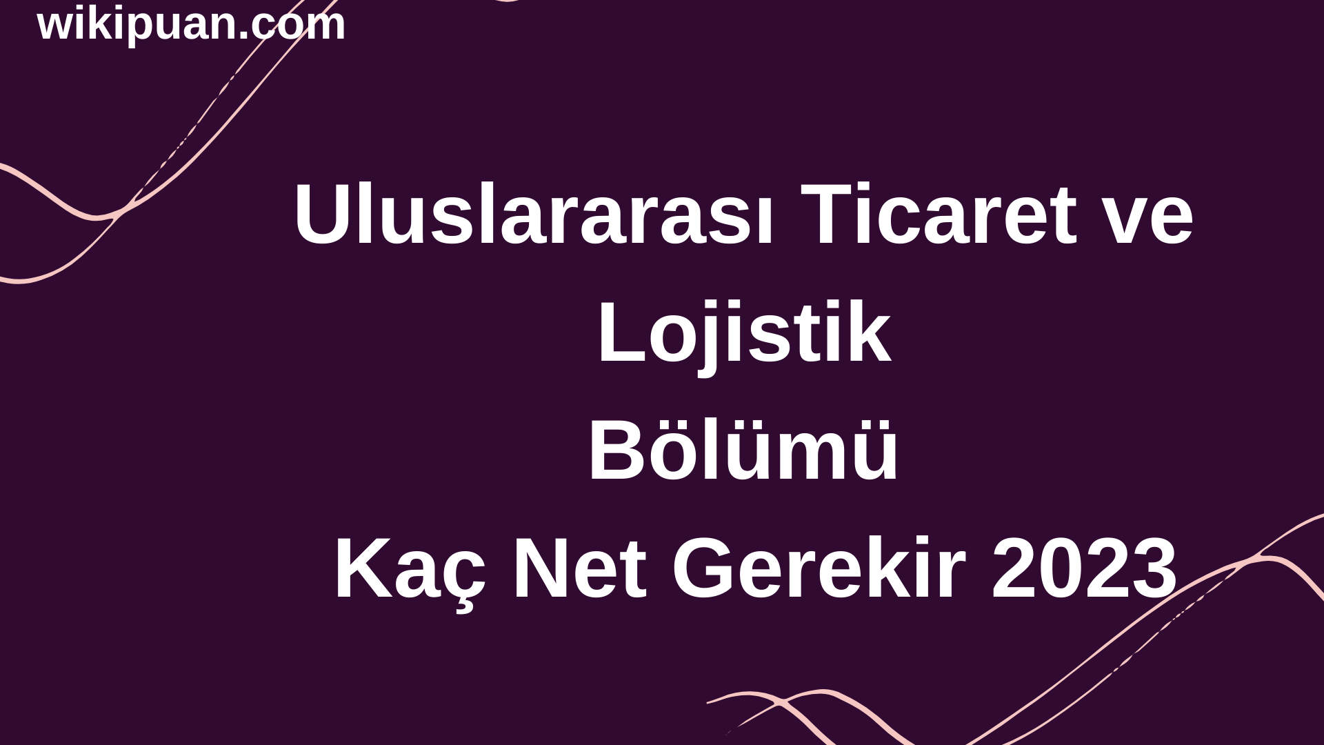 Uluslararası Ticaret ve Lojistik  Bölümü İçin Kaç Net Gerekir 2023