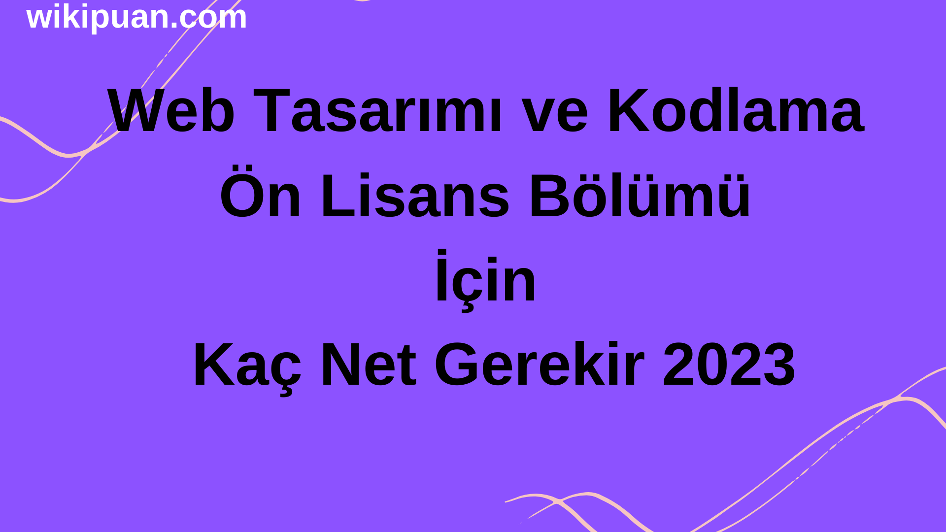 Web Tasarımı ve Kodlama Ön Lisans Bölümü İçin Kaç Net Gerekir 2023