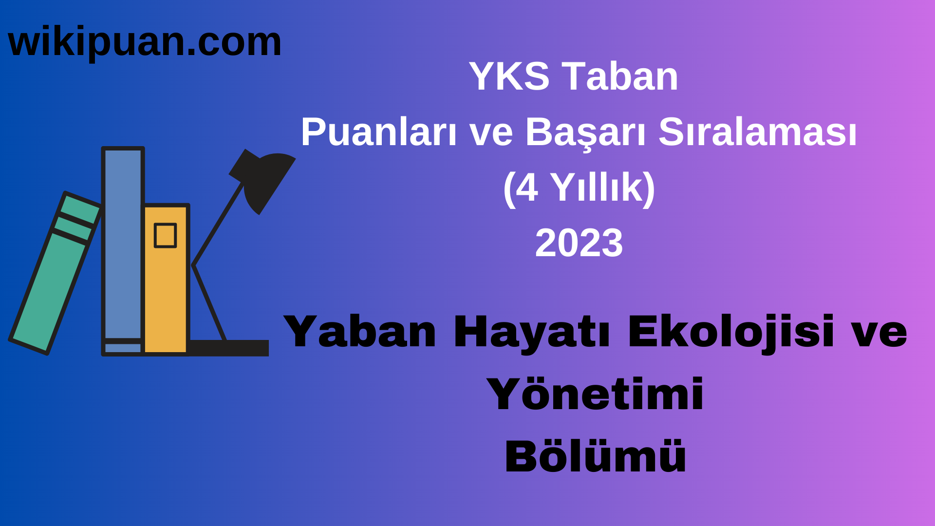 Yaban Hayatı Ekolojisi ve Yönetimi Bölümü 2023 Taban Puan & Taban Başarı Sırası
